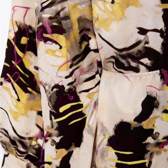 Zara Dress Printer Midi Multicolored New - Picture 5 of 8